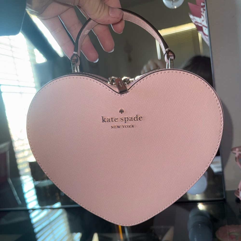 Kate Spade Light Pink Heart Shape Purse